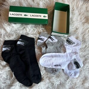Lacoste Men's Socks Set - Black, Gray, White